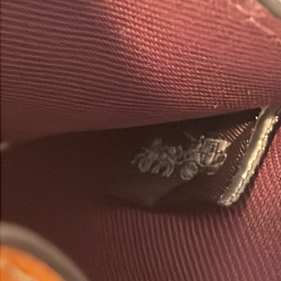 COACH Slim Id Card Case- Silver/Bright Mandarin - Picture 9 of 9